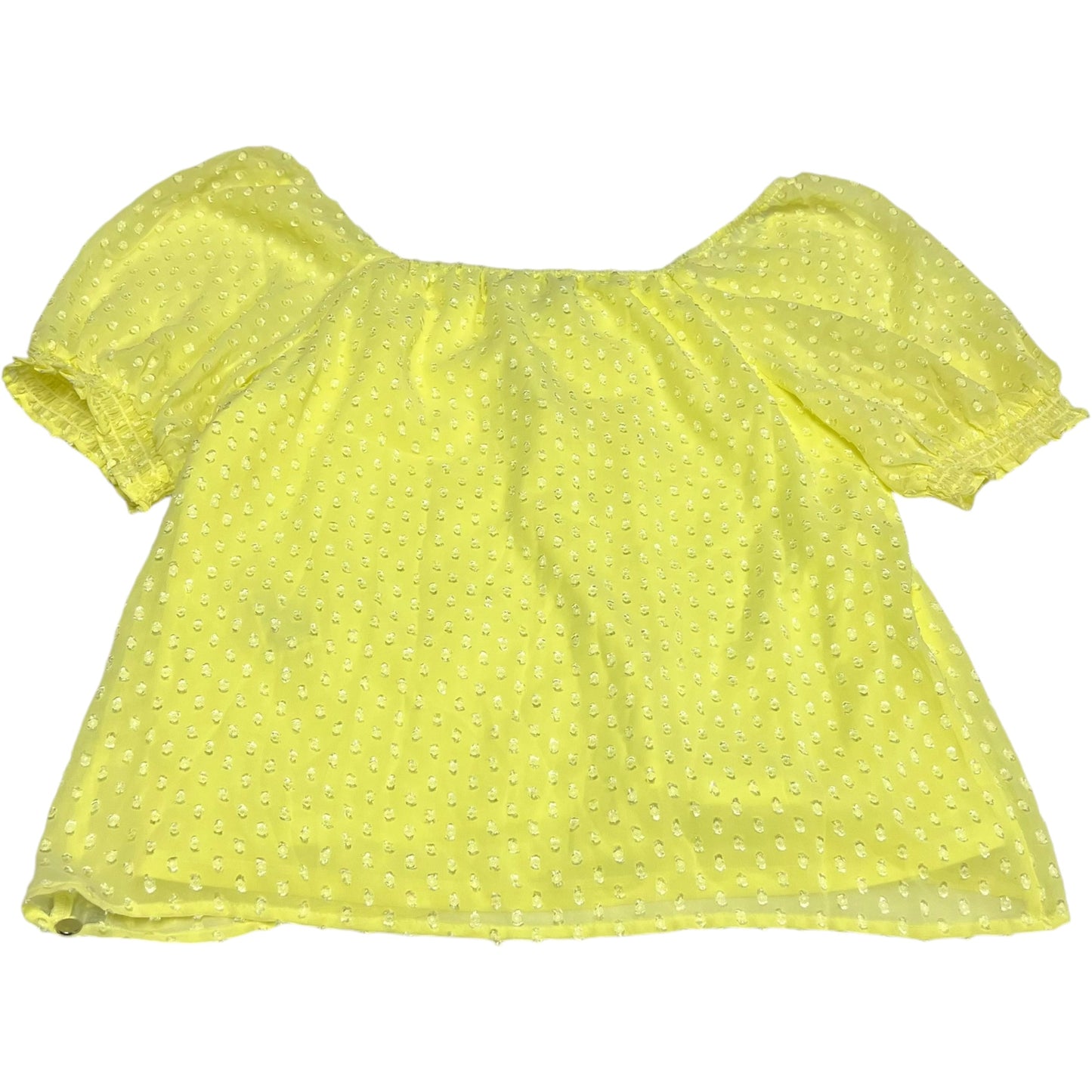 Blouse Short Sleeve By Banana Republic In Yellow, Size: S