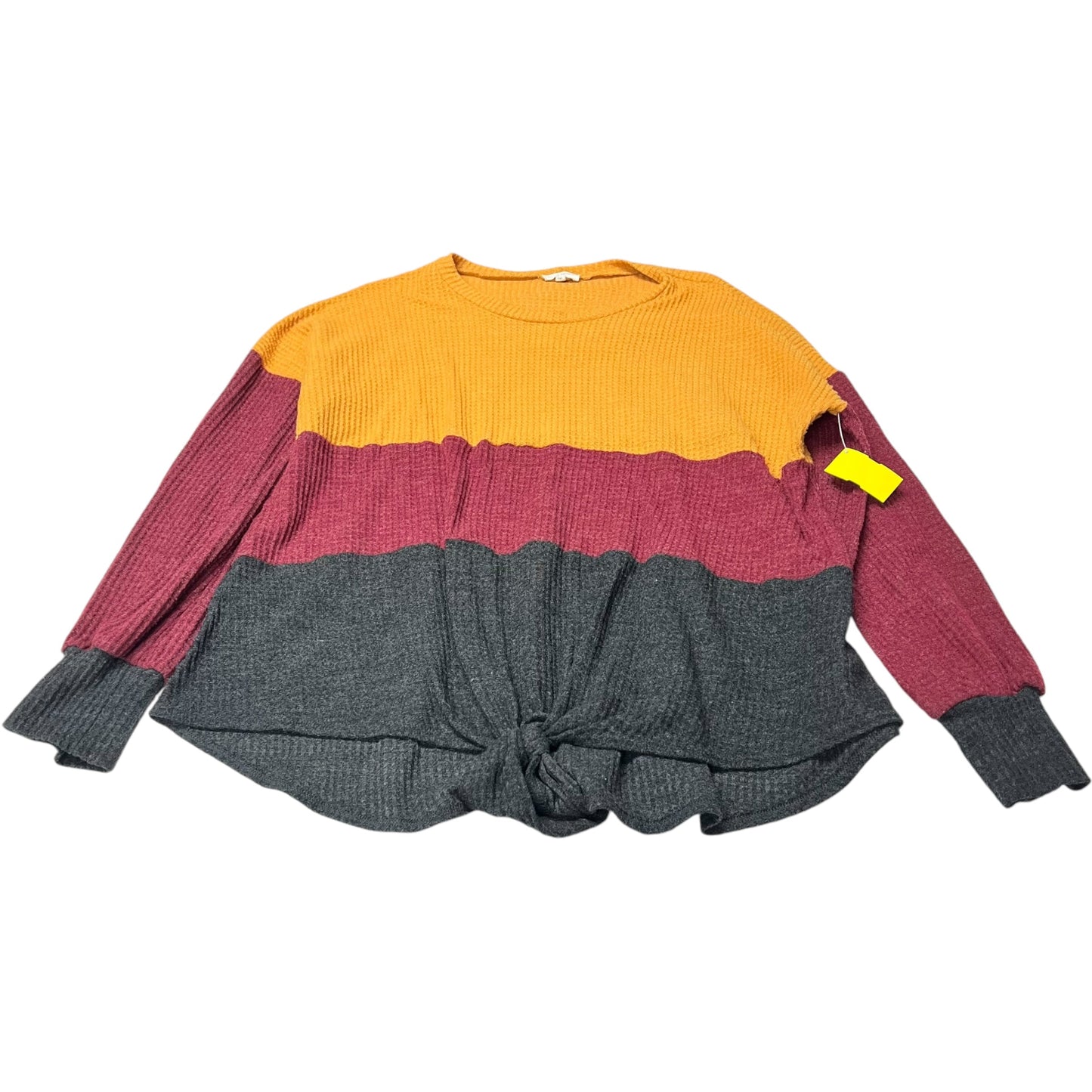 Sweater By Sweet Lovely In Red & Yellow, Size: 1x