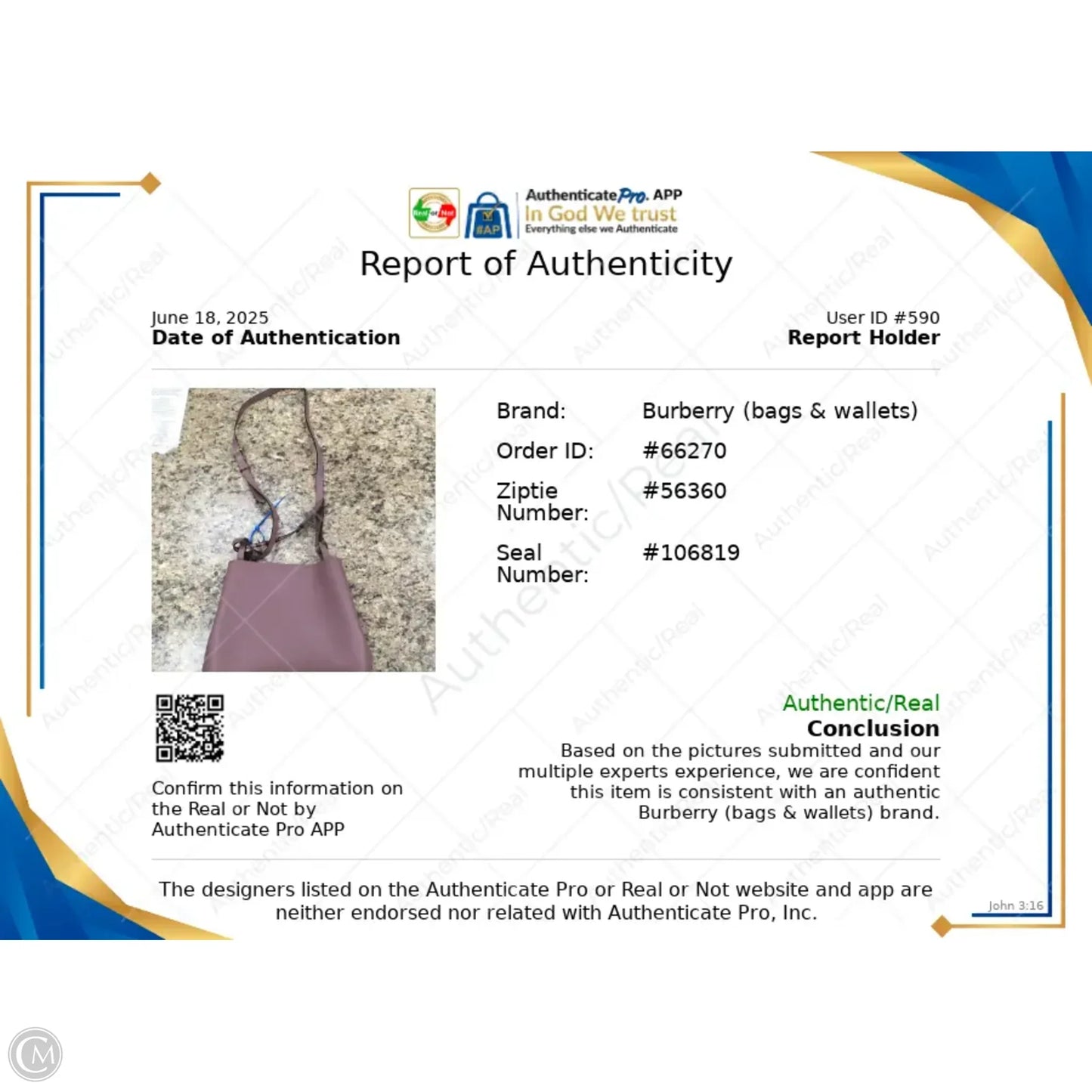 Crossbody Luxury Designer By Burberry, Size: Medium