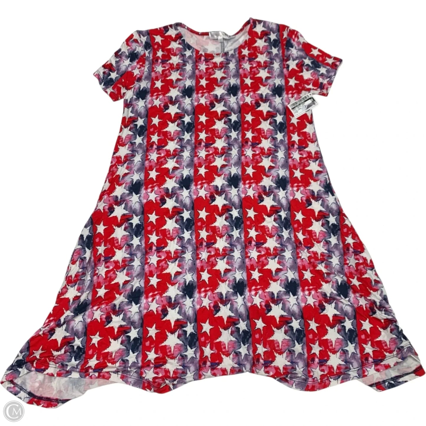 Dress Casual Short By Riley James In Blue & Red & White, Size: M