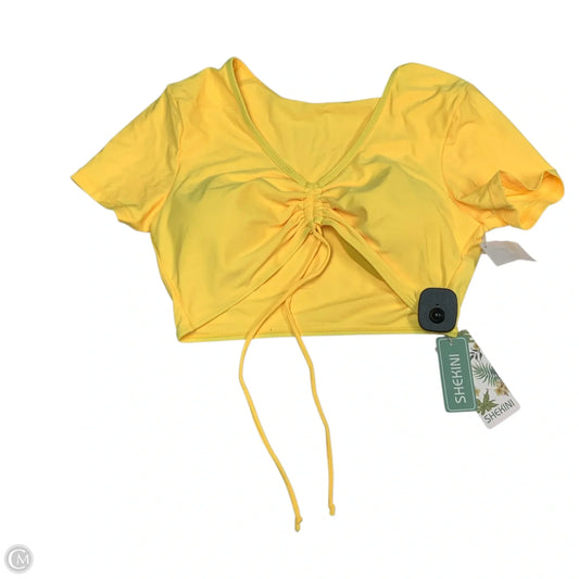 Swimsuit Top By shekini In Yellow, Size: L