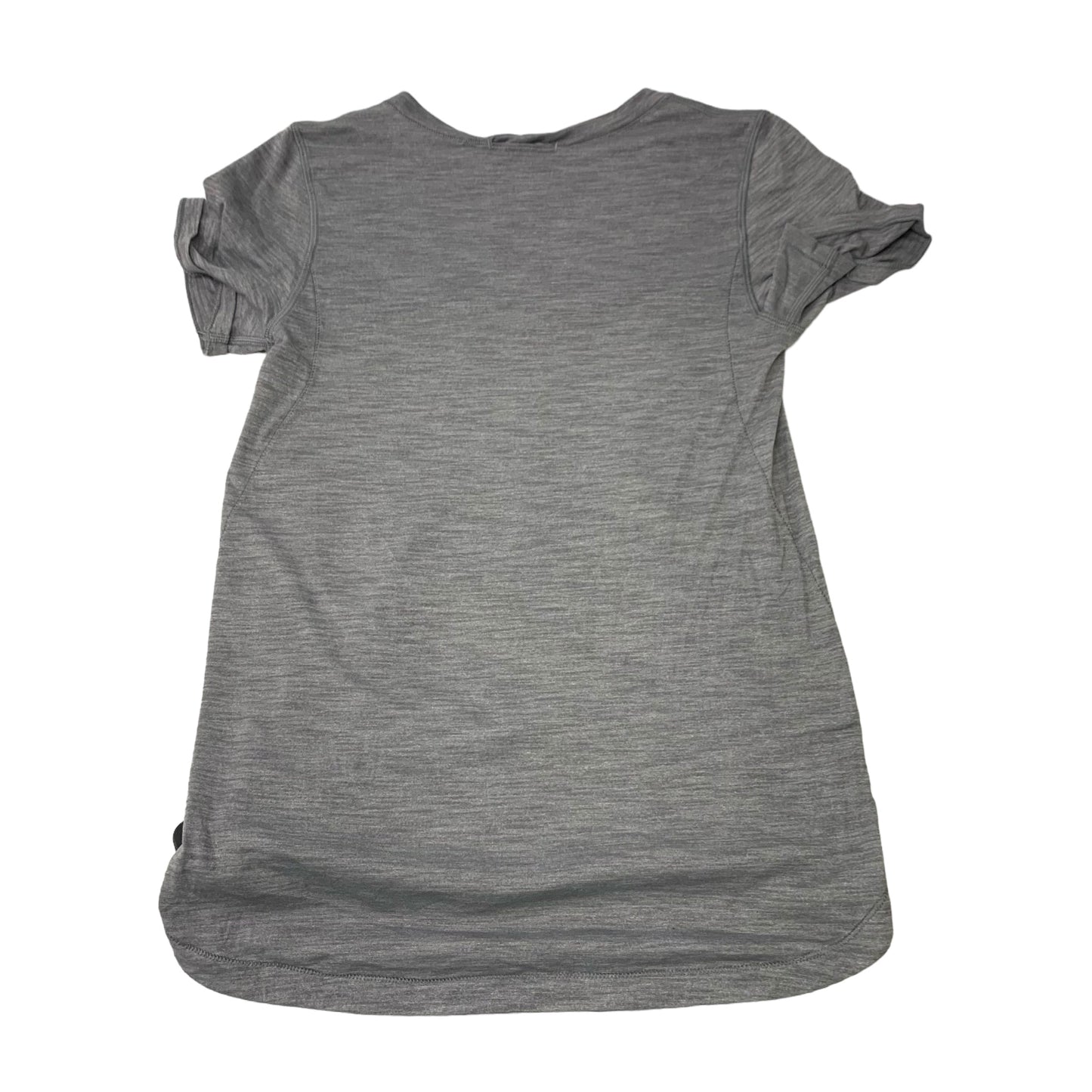 Athletic Top Short Sleeve By Lululemon In Grey, Size: S