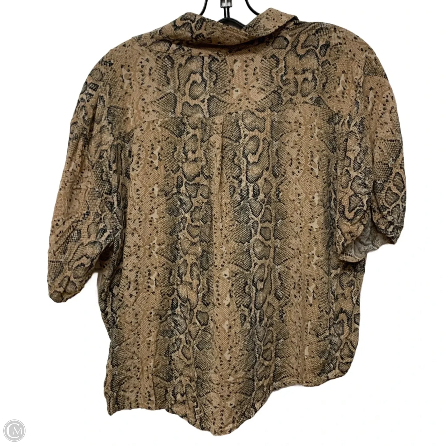 Top Short Sleeve By Wild Fable In Snakeskin Print, Size: Xs