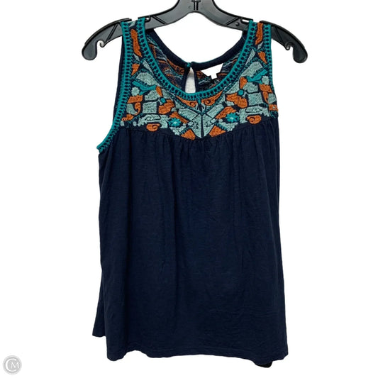 Top Sleeveless By Crown And Ivy In Navy, Size: Xl