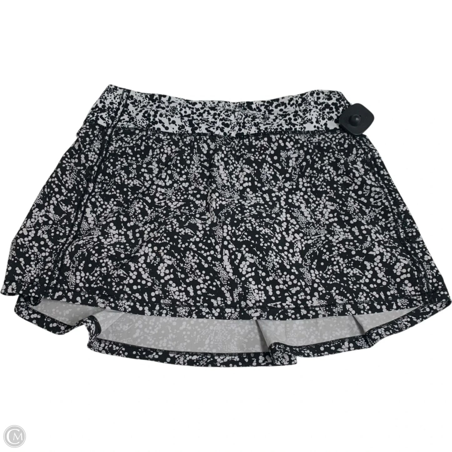 Athletic Skort By Lululemon In Black & White, Size: S