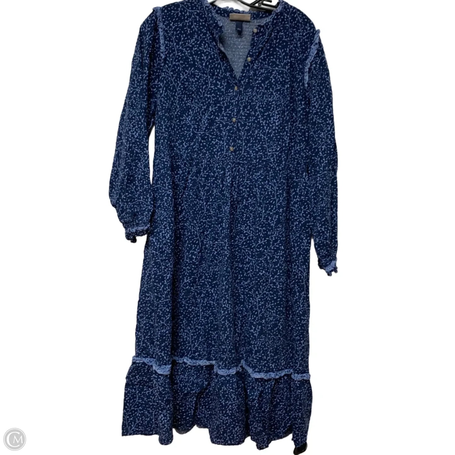 Dress Casual Midi By Universal Thread In Blue, Size: L