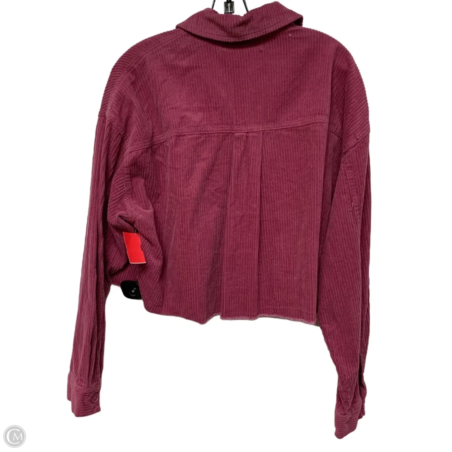 Jacket Shirt By Forever 21 In Pink, Size: L