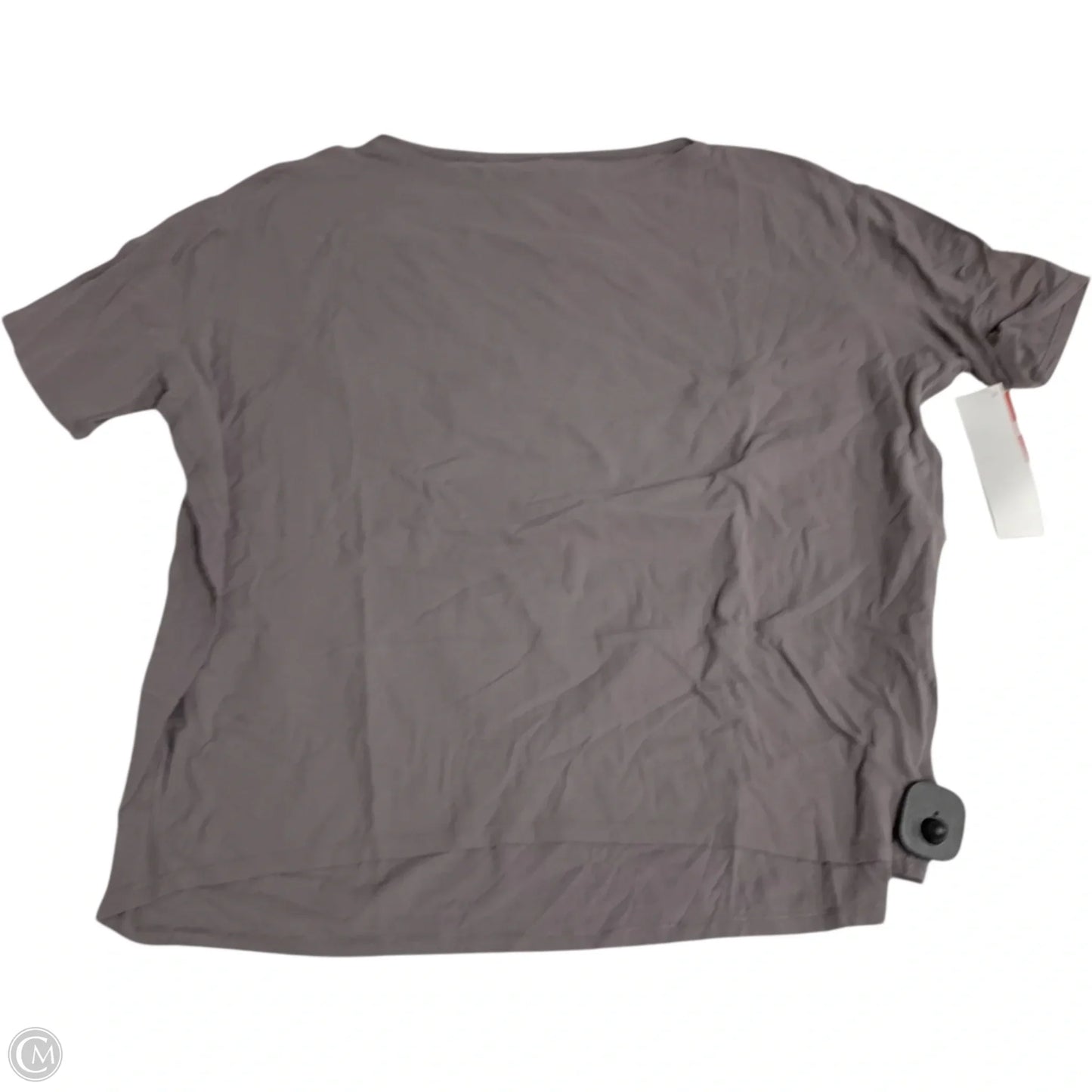 Athletic Top Short Sleeve By Lululemon In Grey, Size: Xl