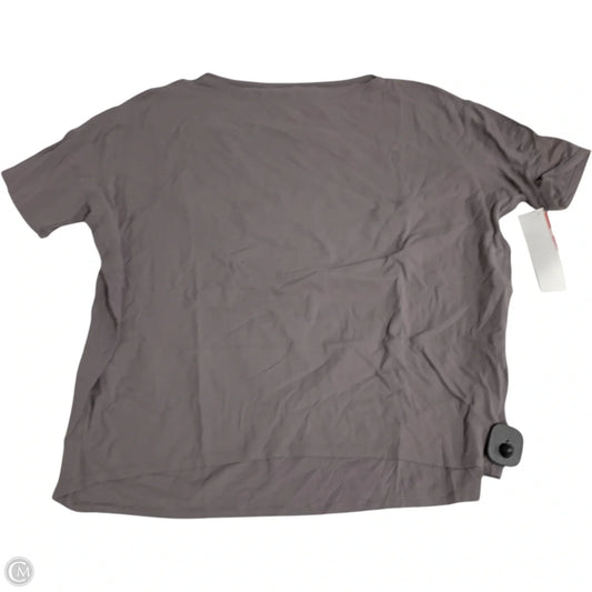 Athletic Top Short Sleeve By Lululemon In Grey, Size: Xl