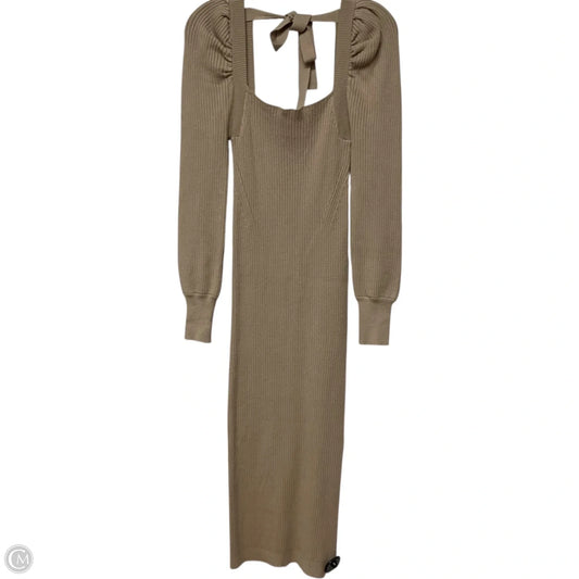 Dress Sweater By Charles Henry In Tan, Size: Xs