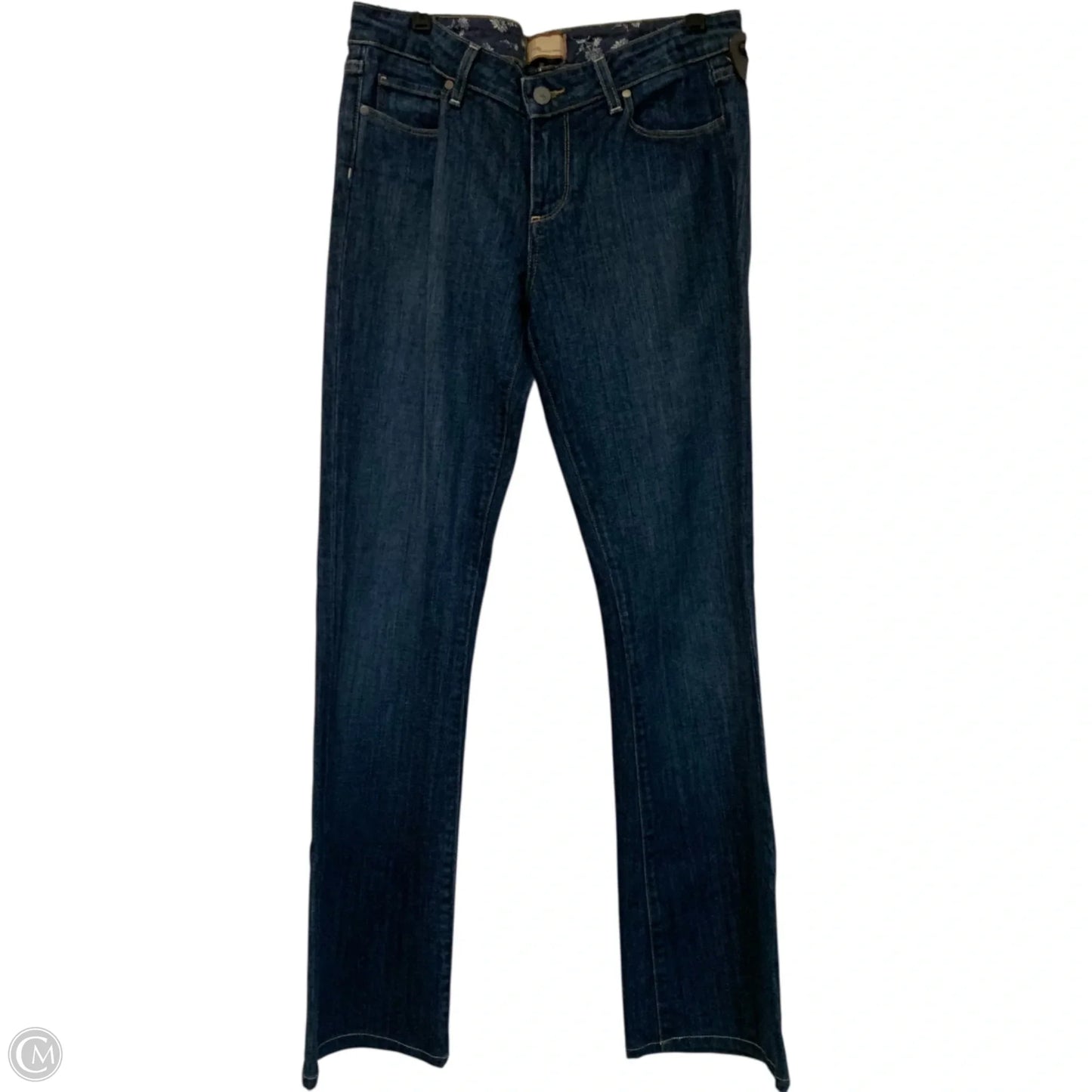 Jeans Straight By Paige In Blue Denim, Size: 4