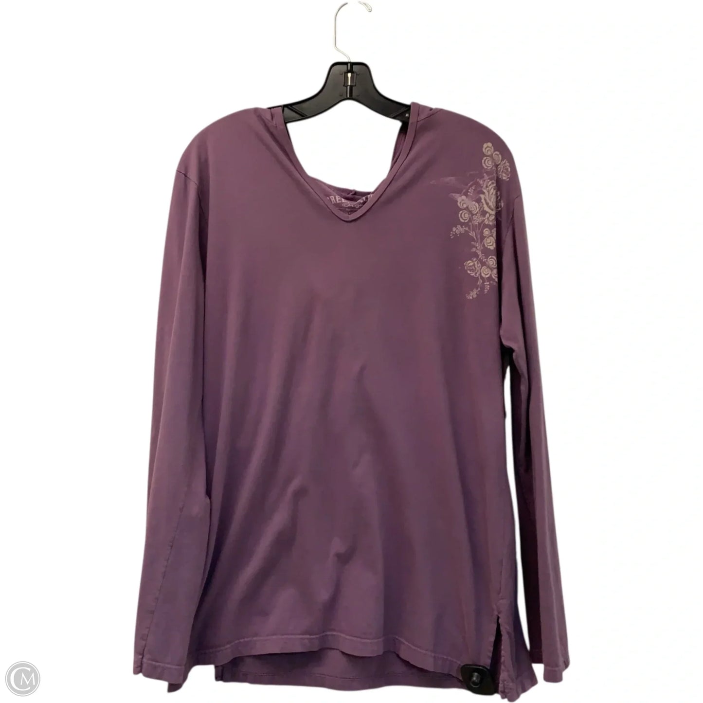 Top Long Sleeve By Green Label In Purple, Size: Xl