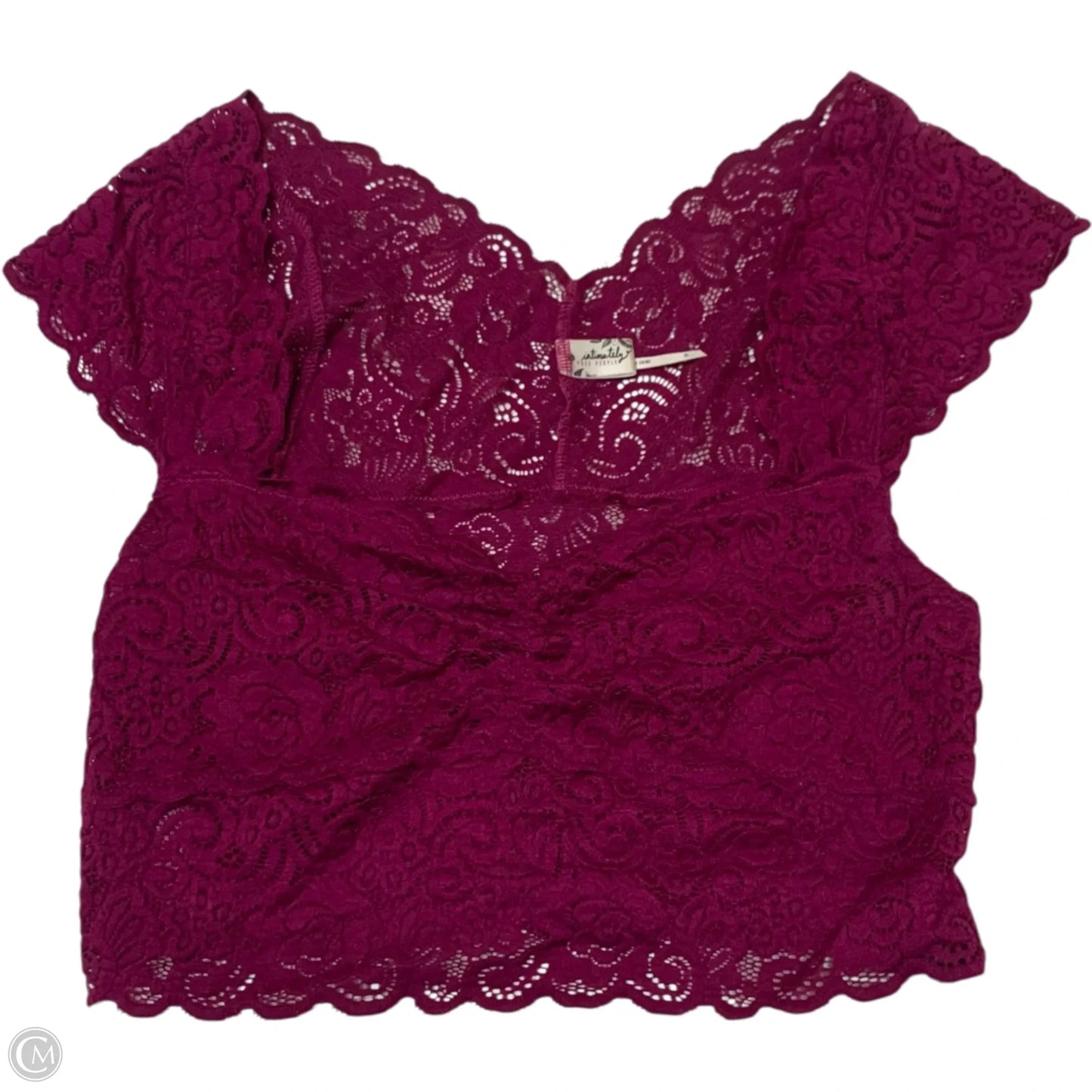 Top Short Sleeve By Free People In Purple, Size: S