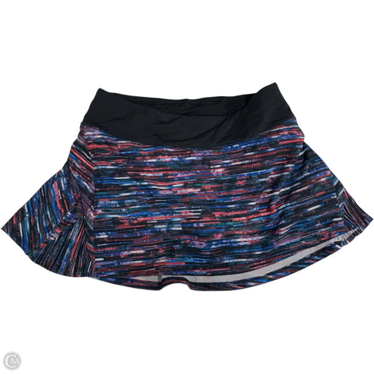 Athletic Skort By Lululemon In Black & Blue, Size: S