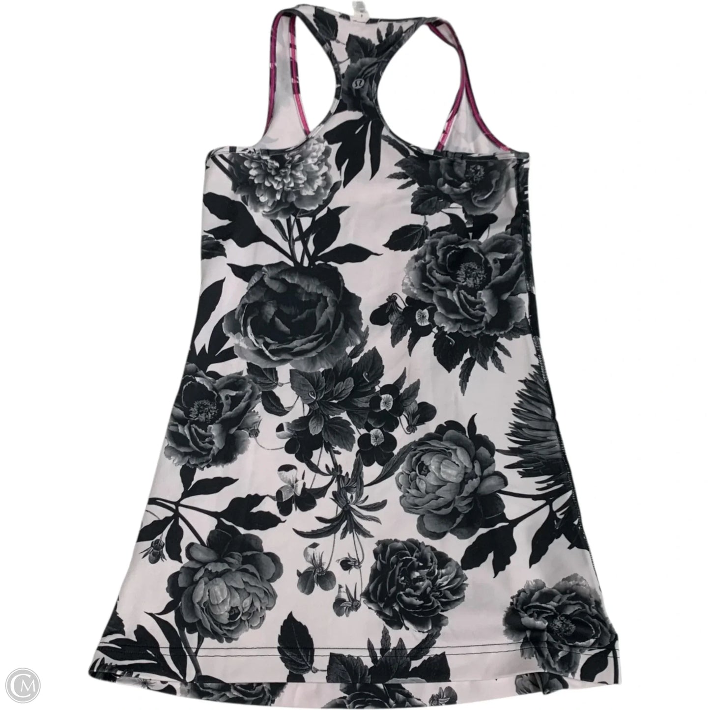 Athletic Tank Top By Lululemon In Black & White, Size: S