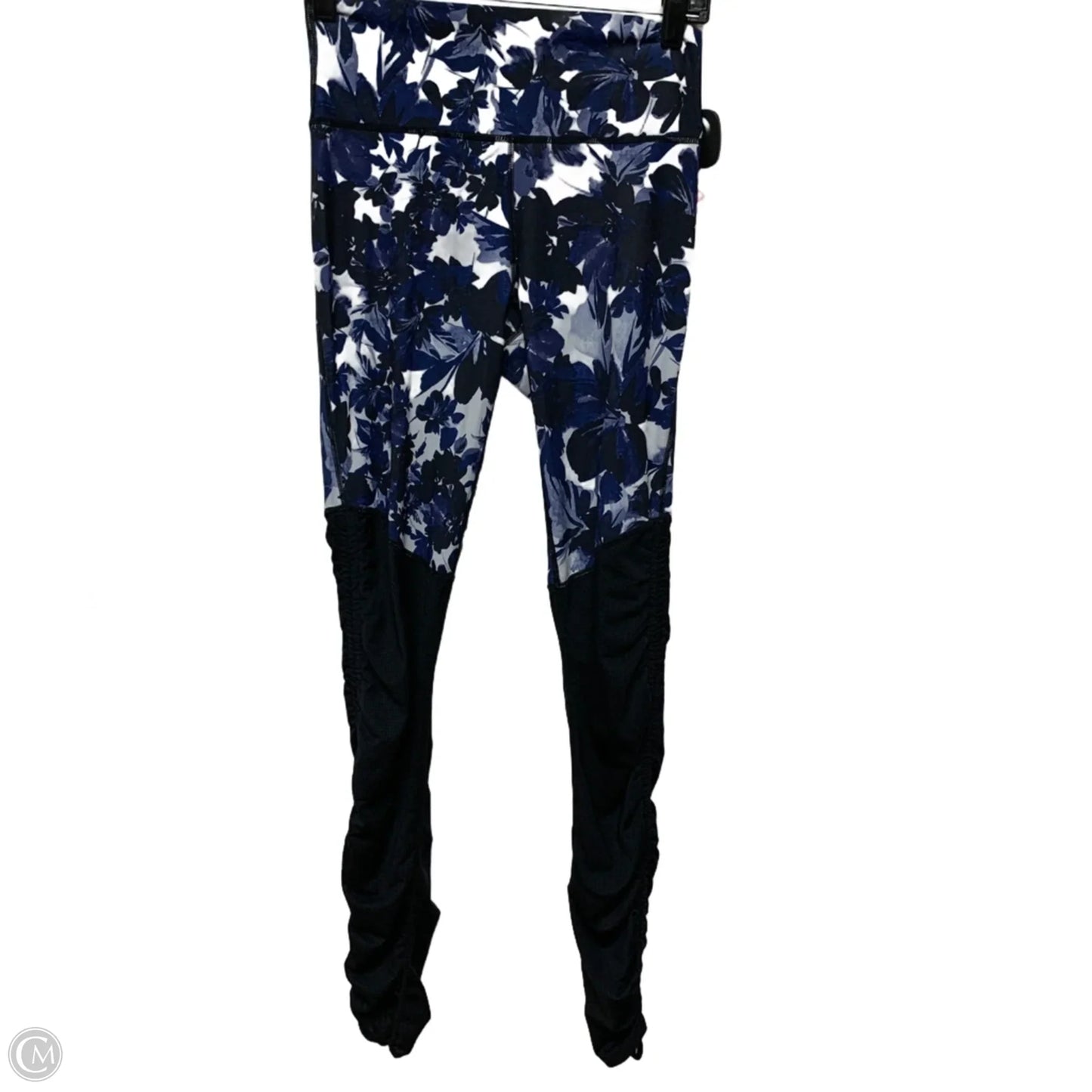 Athletic Leggings By Fabletics In Black & Blue, Size: S