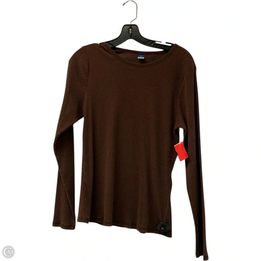 Top Long Sleeve By Old Navy In Brown, Size: Xl