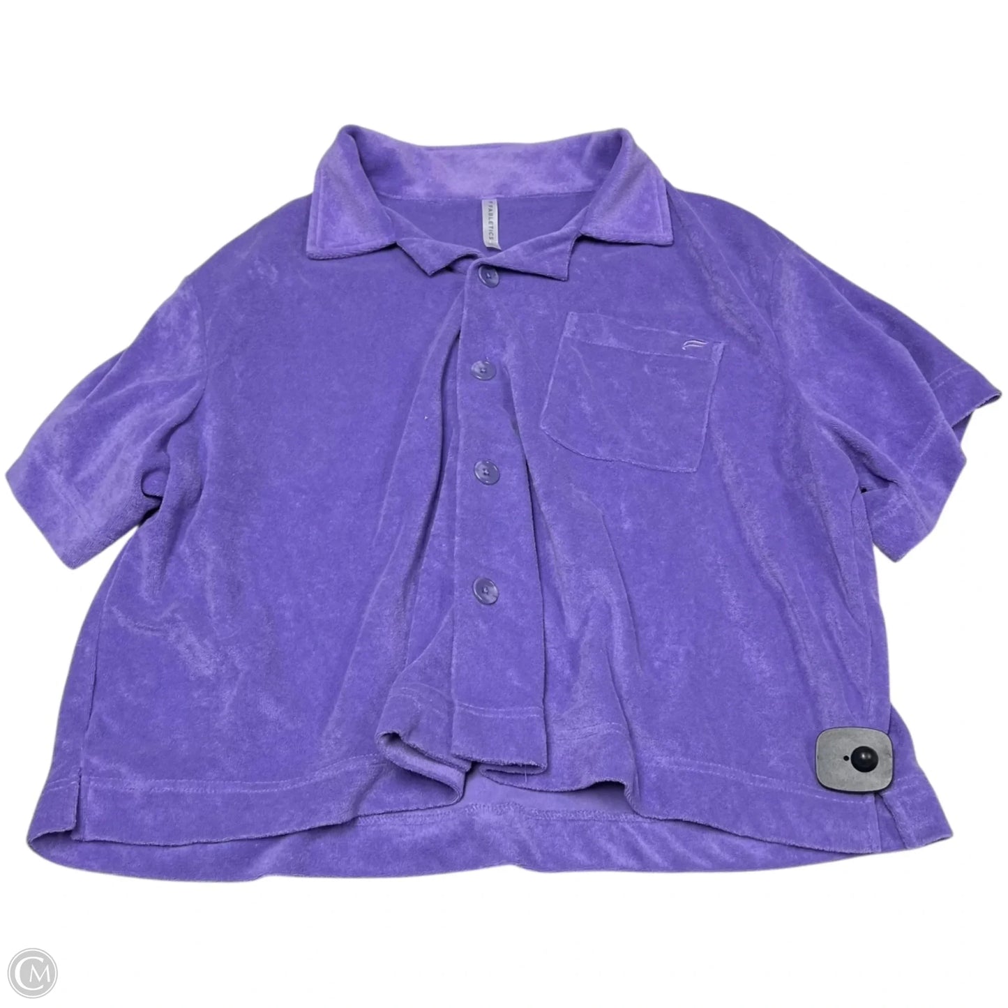 Top Short Sleeve By Fabletics In Purple, Size: 1x