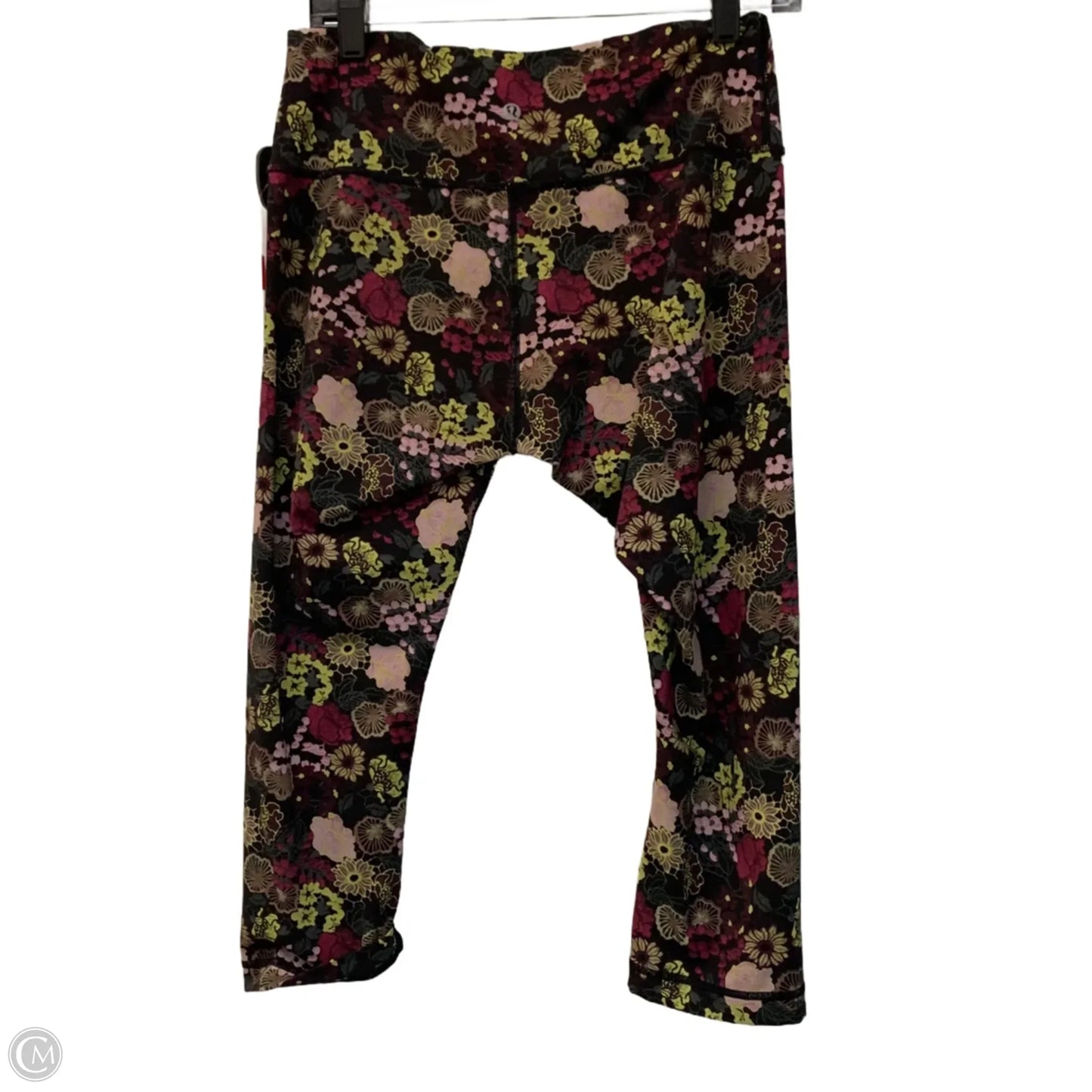 Athletic Leggings By Lululemon In Black & Purple, Size: M