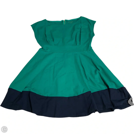 Dress Designer By Kate Spade In Blue & Green, Size: Xl