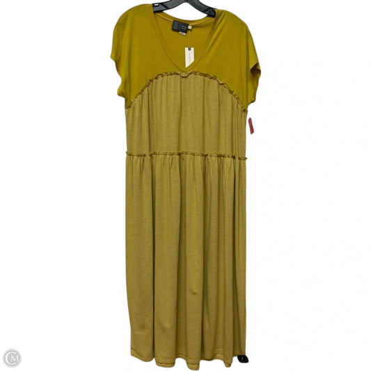 Dress Casual Midi By Saturday/sunday In Yellow, Size: Xs