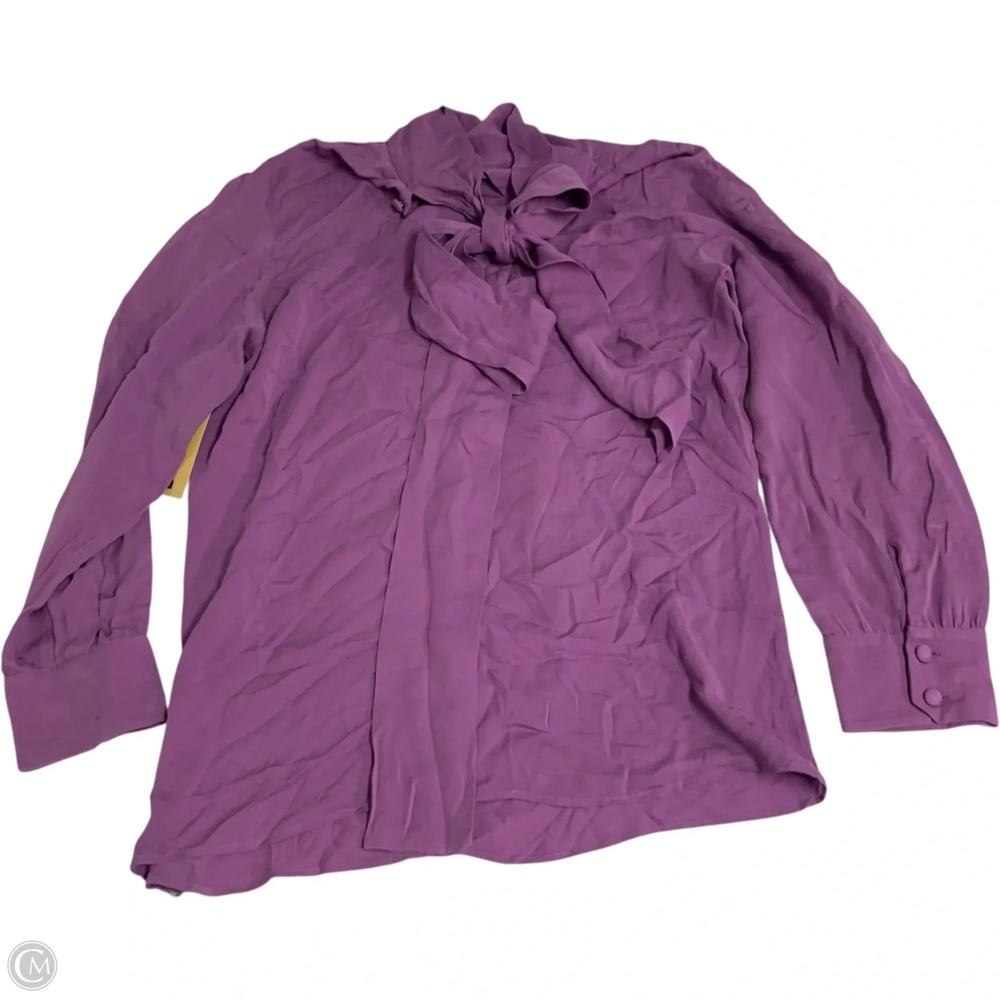 Blouse Luxury Designer By Gucci In Purple, Size: L