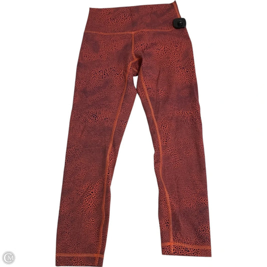 Athletic Leggings By Lululemon In Orange & Purple, Size: S