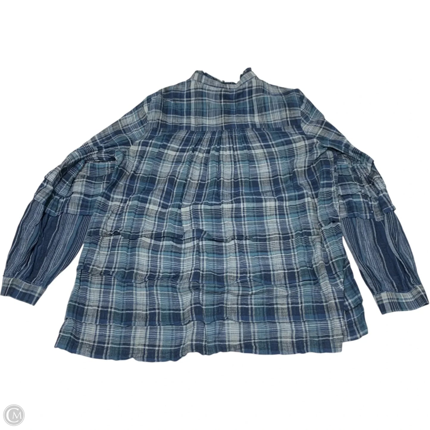 Top Long Sleeve By Pilcro In Blue, Size: L