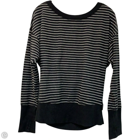 Athletic Top Long Sleeve Crewneck By Victorias Secret In Striped Pattern, Size: S