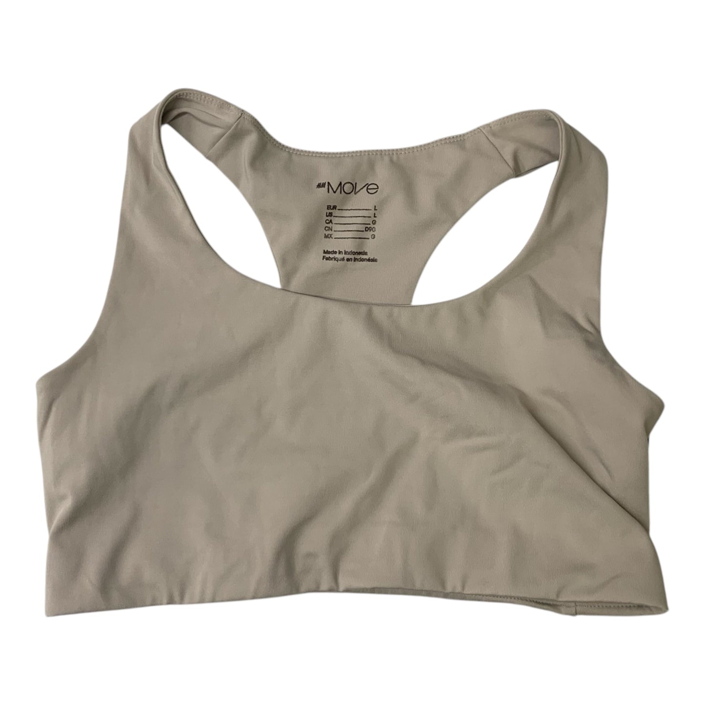 Athletic Bra By H&m In Beige, Size: L