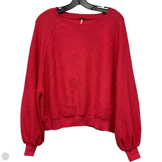 Sweatshirt Crewneck By Free People In Pink, Size: S