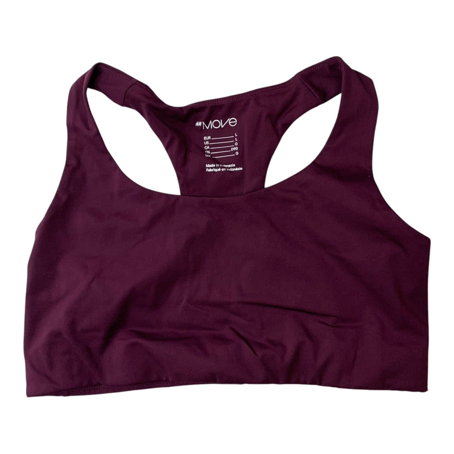 Athletic Bra By H&m In Purple, Size: L