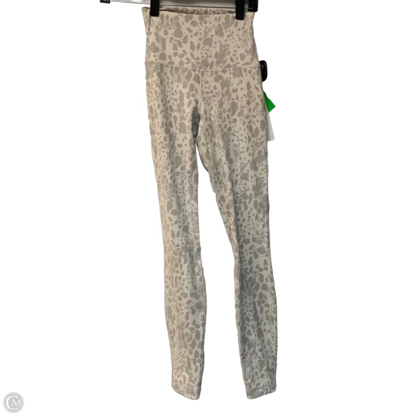 Athletic Leggings By Lululemon In Grey & White, Size: Xs