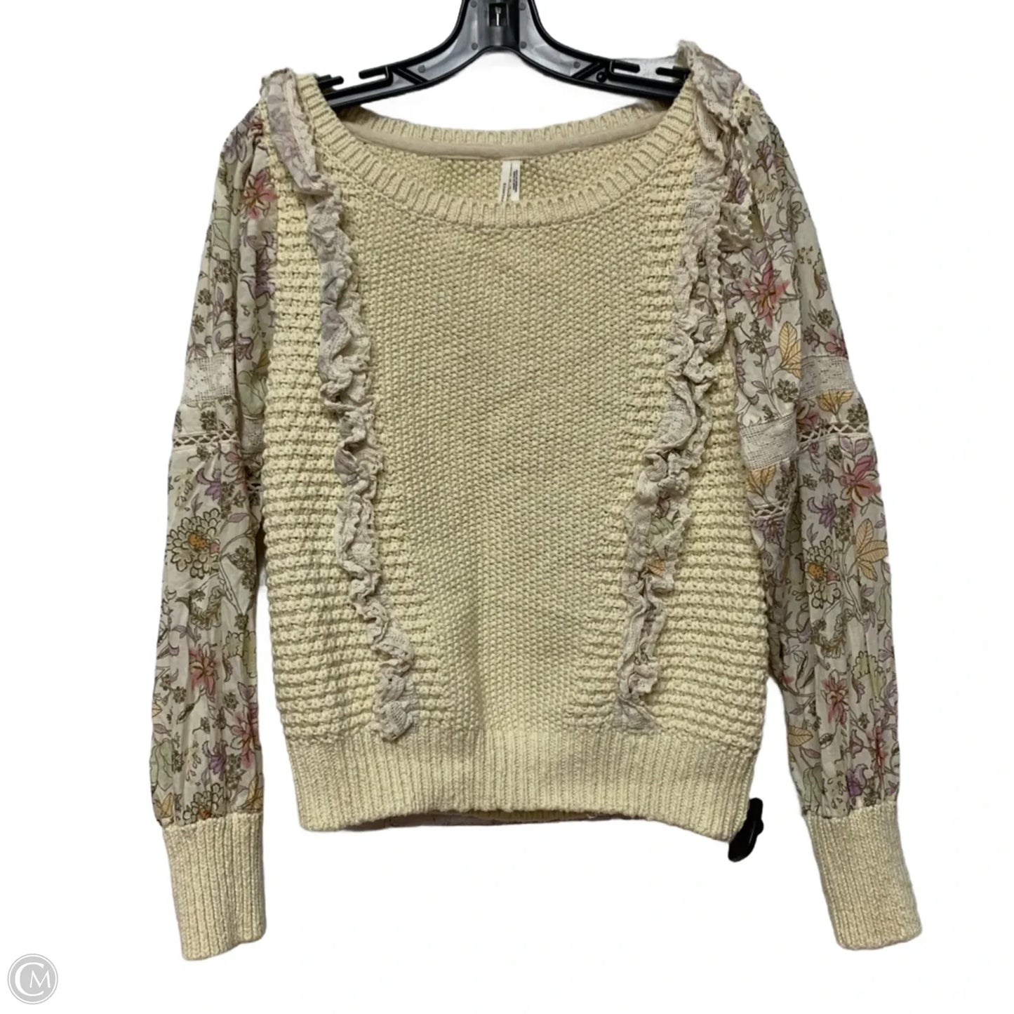 Sweater By Anthropologie In Cream, Size: M