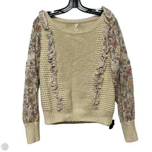 Sweater By Anthropologie In Cream, Size: M