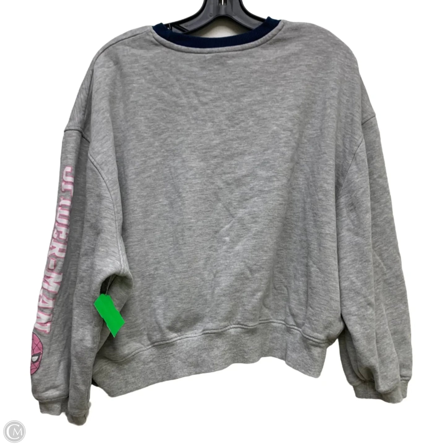 Sweatshirt Crewneck By Marvel In Grey, Size: M