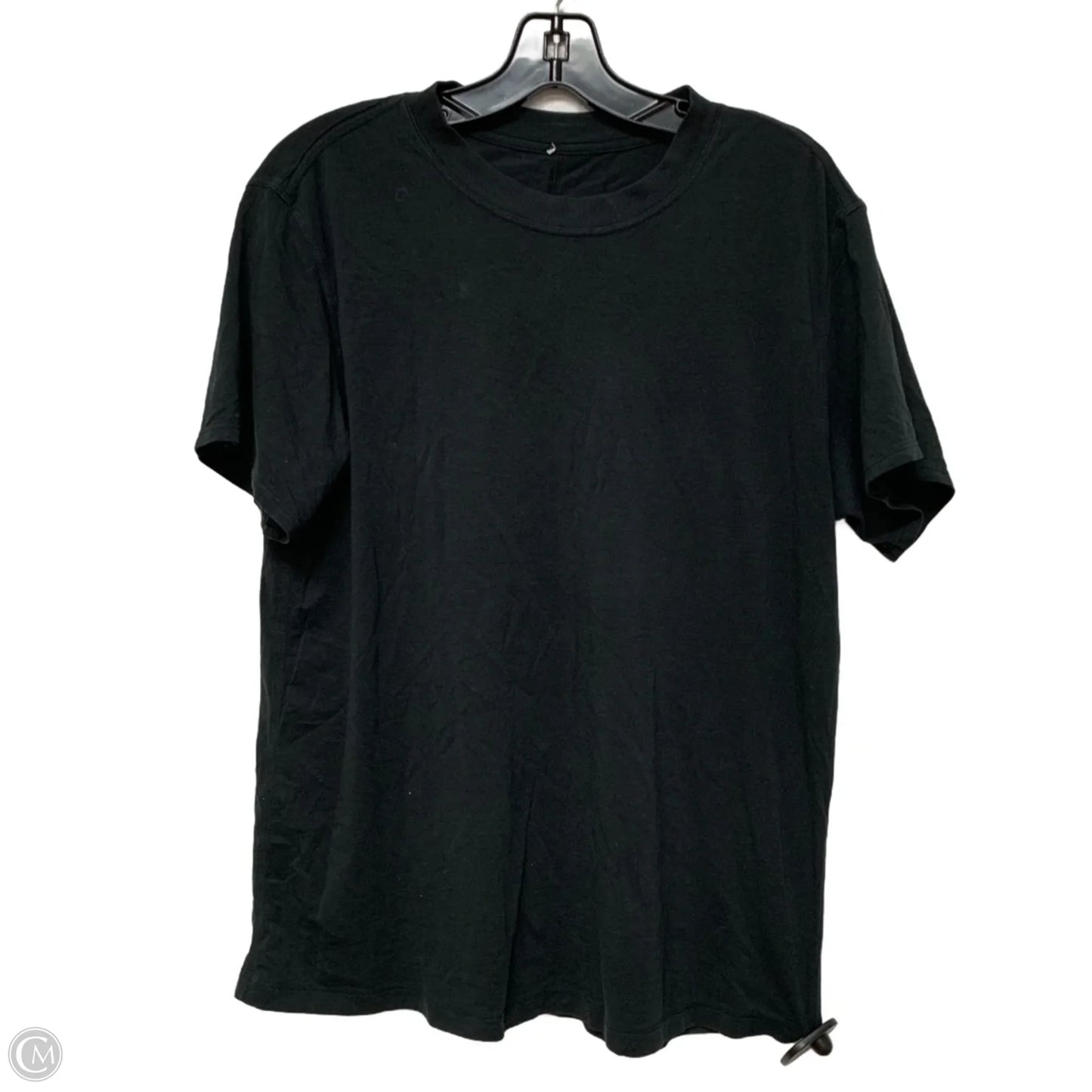 Athletic Top Short Sleeve By Lululemon In Black, Size: M