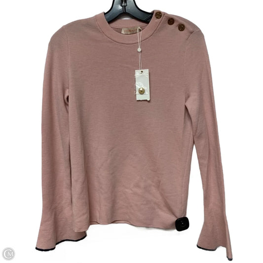 Top Long Sleeve Designer By Tory Burch In Pink, Size: S