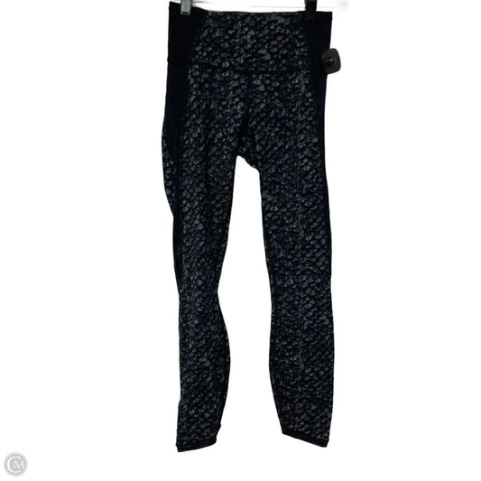 Athletic Leggings By Lululemon In Black & Grey, Size: S