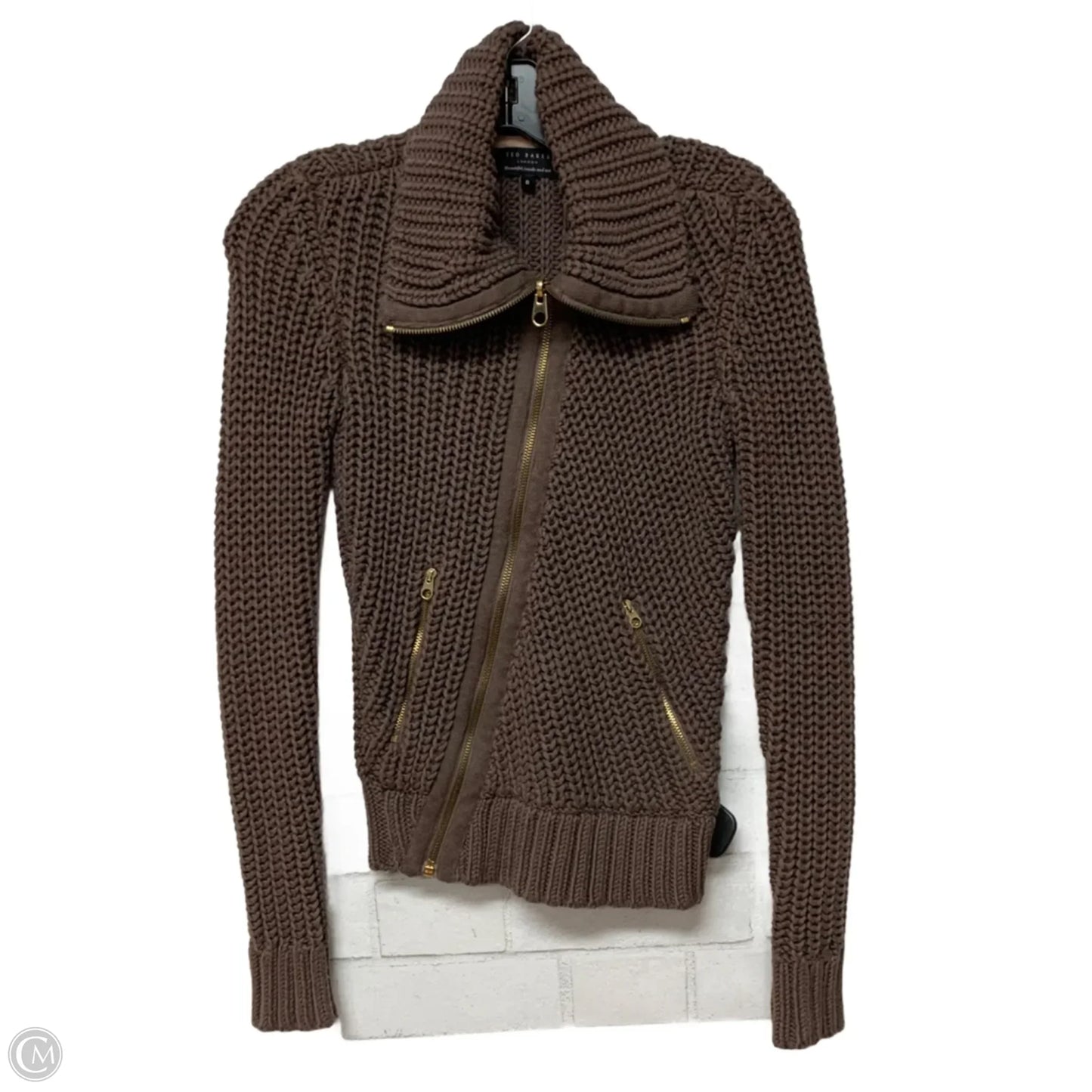Sweater Cardigan By Ted Baker In Brown, Size: Xs