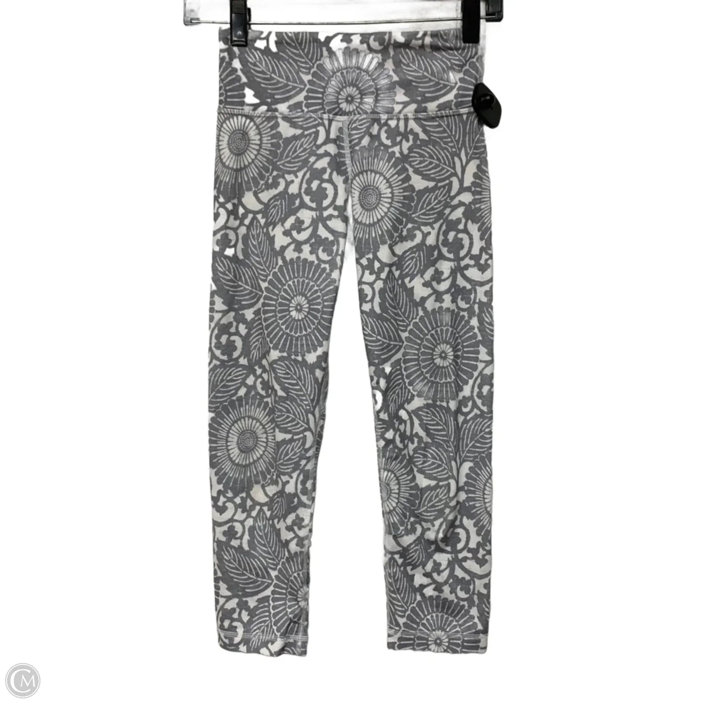 Athletic Leggings By Lululemon In Grey & White, Size: Xs