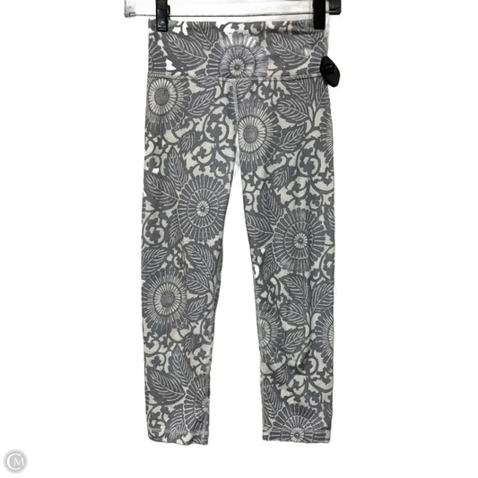 Athletic Leggings By Lululemon In Grey & White, Size: Xs