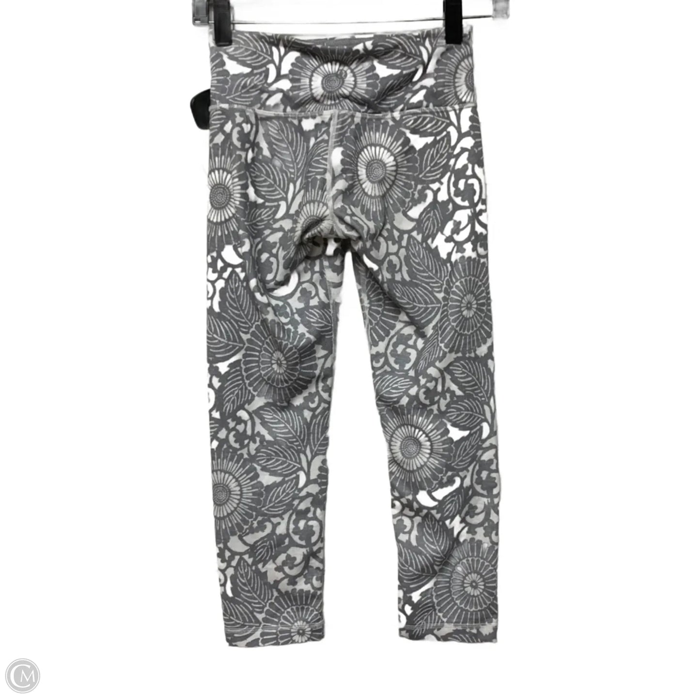 Athletic Leggings By Lululemon In Grey & White, Size: Xs