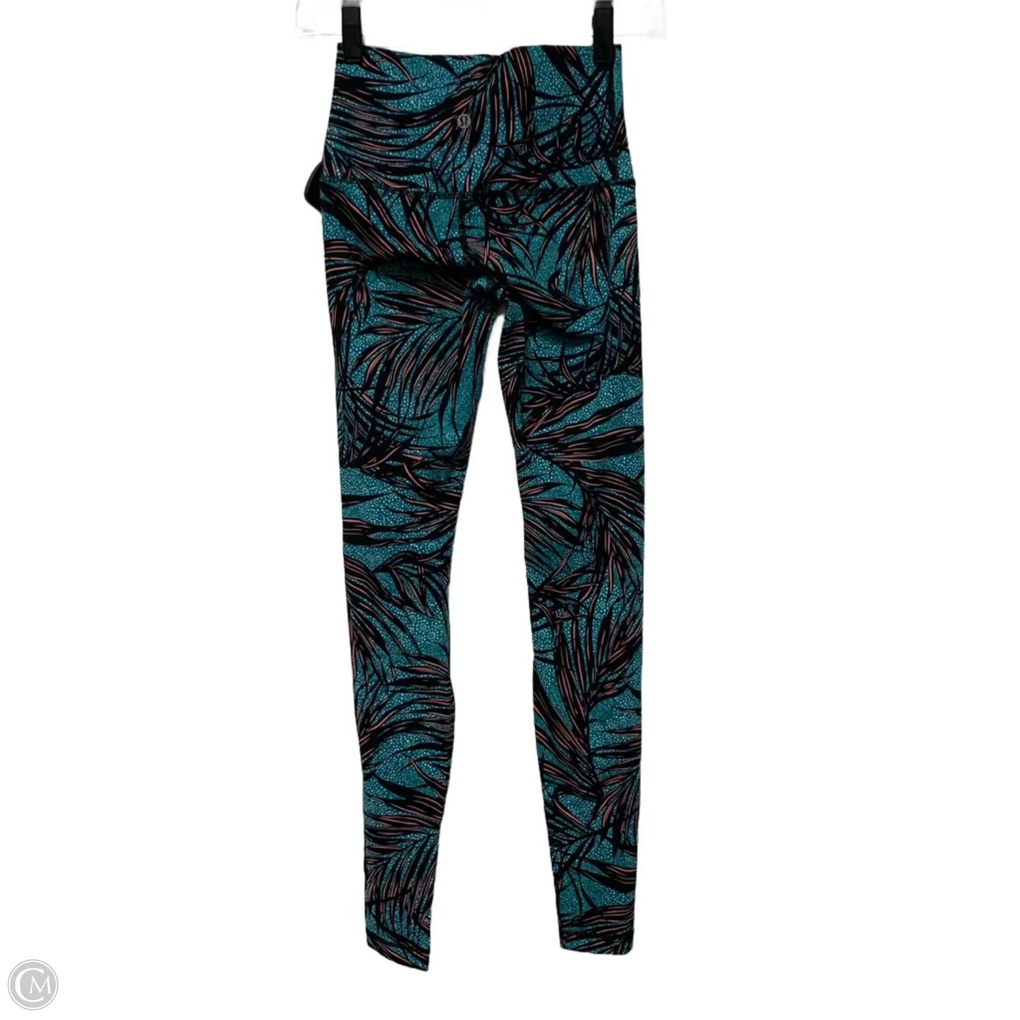 Athletic Leggings By Lululemon In Black & Blue, Size: S