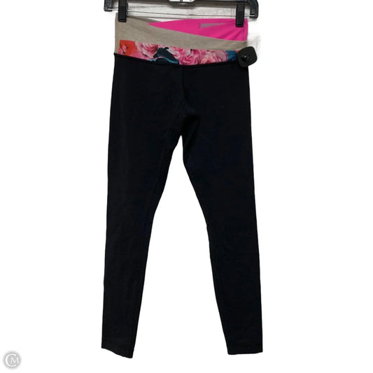 Athletic Leggings By Lululemon In Black & Pink, Size: Xs