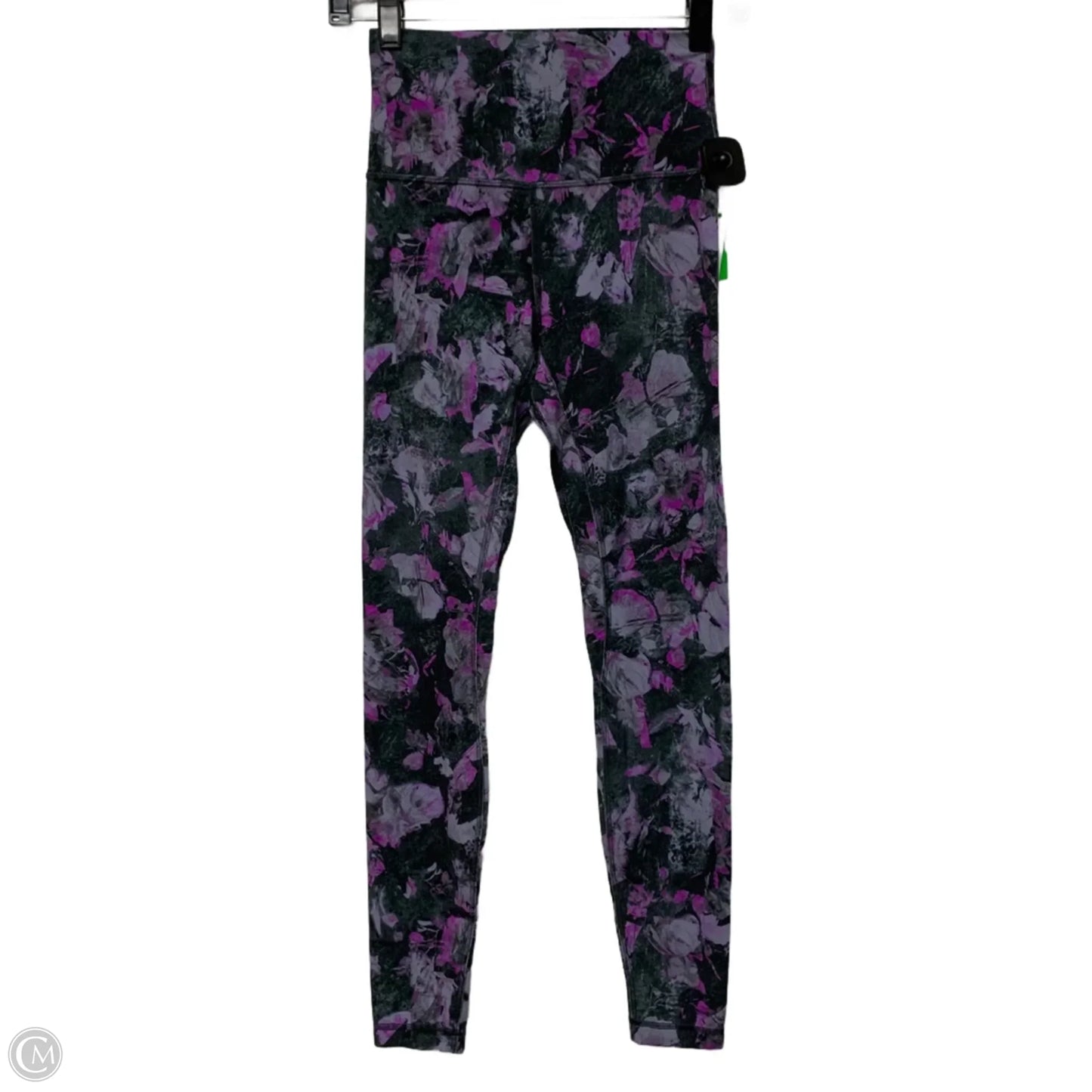 Athletic Leggings By Lululemon In Black & Purple, Size: S