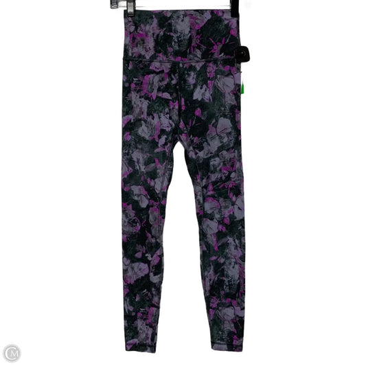 Athletic Leggings By Lululemon In Black & Purple, Size: S