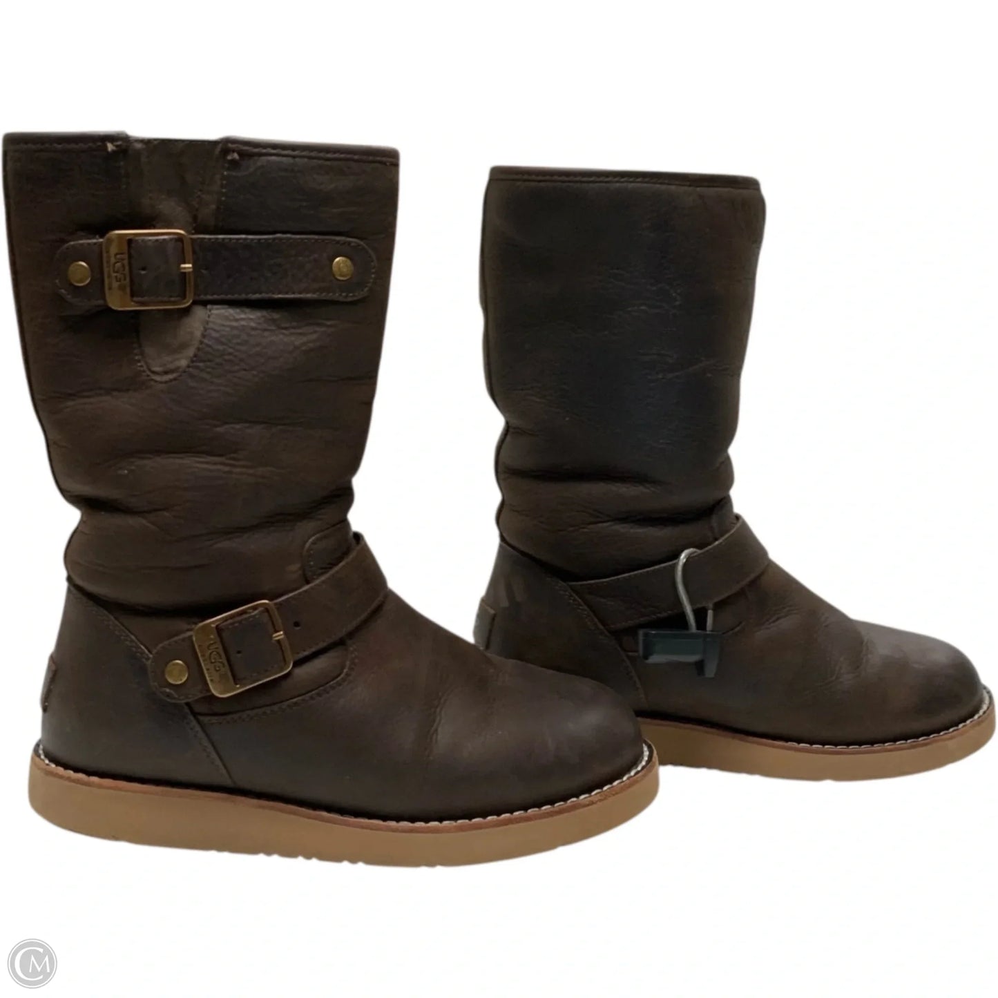 Boots Designer By Ugg In Brown, Size: 7