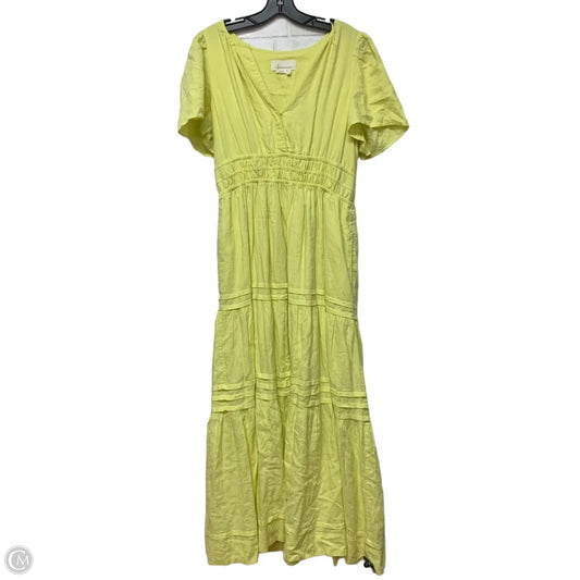 Dress Casual Maxi By Anthropologie In Yellow, Size: M