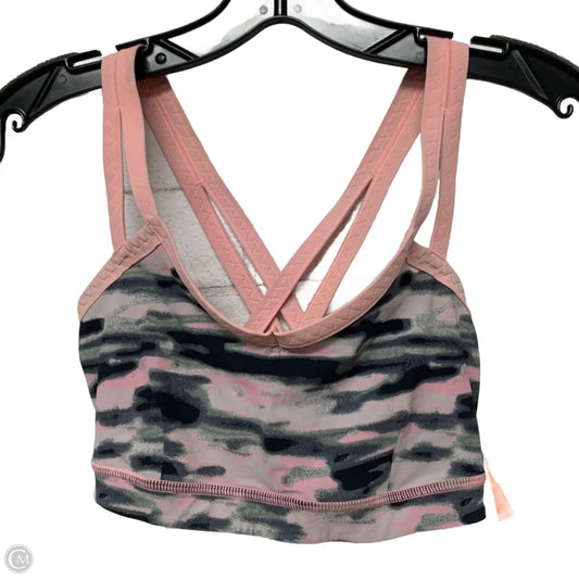 Athletic Bra By Lululemon In Grey & Pink, Size: S